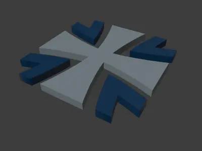 Bundeswehr Logo 3D Free low-poly 3D model
