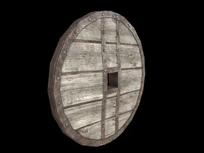 Wagon Wheel 6 Low-poly 3D model
