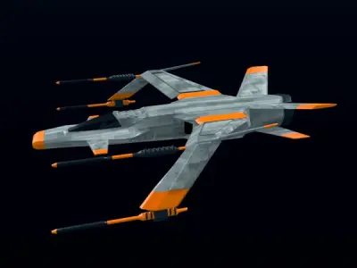 Spacecraft fighter 3D model
