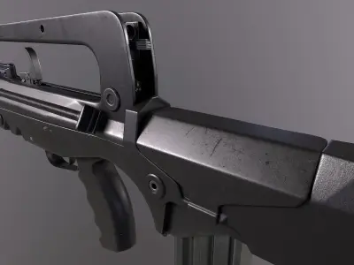 FAMAS F1 Rifle Low-poly 3D model