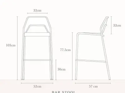 Cafe bar stool Free 3D model