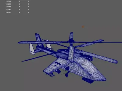 Army Helicopter High-Quality 3D Model PBR Textures  Low-poly 3D model