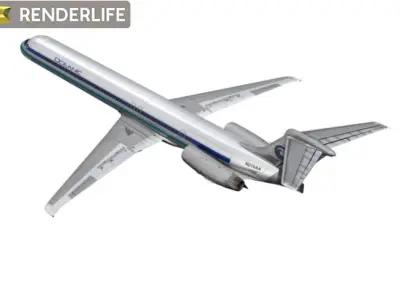 MD 80 Aircraft 3D model