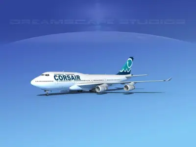 Boeing 747-400 Corsair 3D model