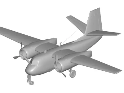 Grumman C-1 Trader 3D model