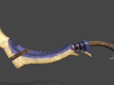 Bone Sword Low-poly 3D model