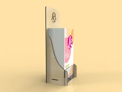 wooden display for handbills leaflets  Free 3D model