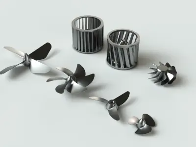 Fans propellers 3D model