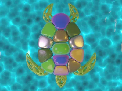 Abstract turtle 3D model 3D model