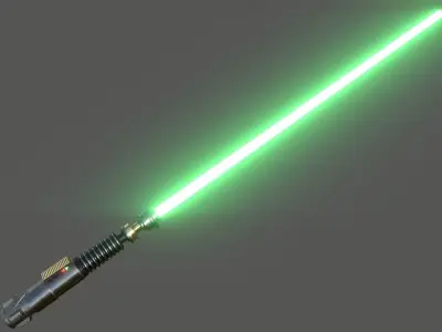 Luke Skywalker Lightsaber Return of the Jedi  Low-poly 3D model