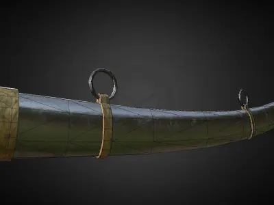 Hussar sabre Low-poly 3D model