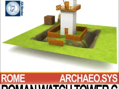 Roman Watch Tower C 3D model
