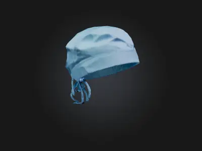 Surgical Cap Low-poly 3D model