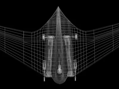 Horten HO 229 German Aircraft Low-poly 3D model
