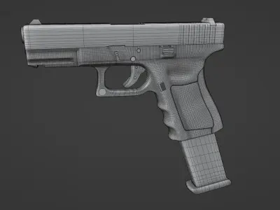 Glock 19 Semi Automatic Pistol Free 3D model