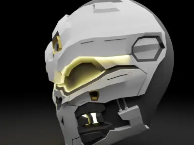 CYBERPUNK SKULL HELMET 3D model