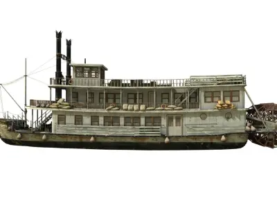 Steamboat riverboat 3D model
