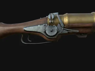 Hand Mortar Bombard Low-poly 3D model