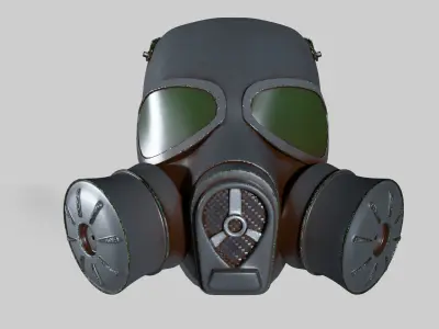 Gas Protection Mask and Hazmat Mask 3D model