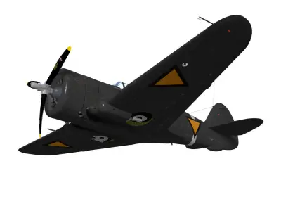 Curtiss Wright P 36 Hawk75 A7 3D model
