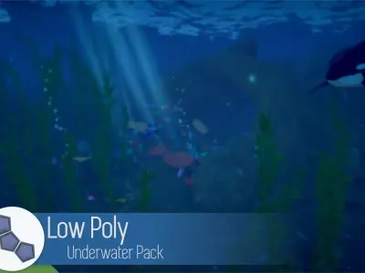 Low Poly Underwater Pack Low-poly 3D model
