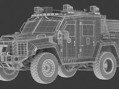 Lenco FireCat Armored Vehicle 3D model