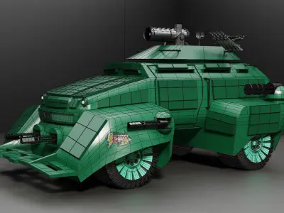 Fantasy Battle Vehicle - Bugsy Boy - Copyright Low-poly 3D model