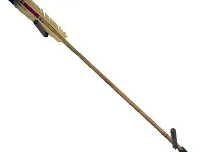 SINGLEARROW arrow with wooden handle Free 3D model