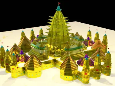  Temple 3D Model 3D model