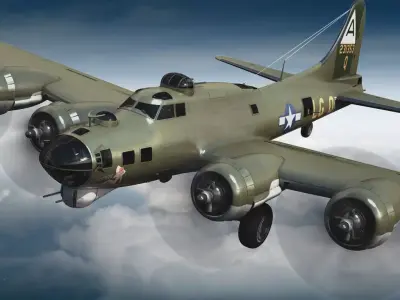 Boeing B-17 Super Fortress Bomber 3D model