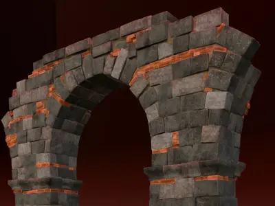 Rock Arch 3D Model Low-poly 3D model