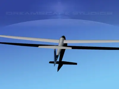Glaser Dirks DG-200 17 Mtr Sailplane V10 3D model