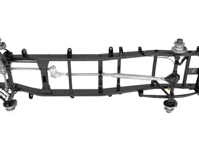 DUALLY PICKUP TRUCK CHASSIS 4WD IFS 3D model