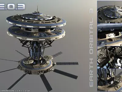 Earth Orbital 3 Space Station 3D model