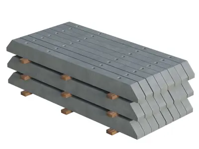 Stacked Concrete Spur Slabs 3D model