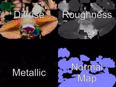 Iridescent Hummingbird model pack Low-poly 3D model