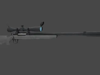  Sniper M24 RIfle Low-poly 3D model