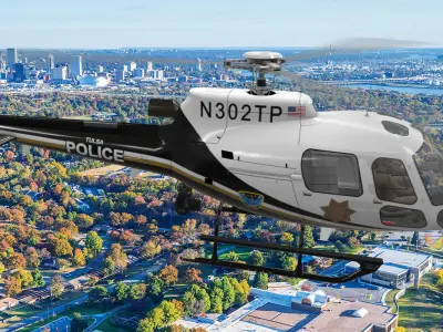 AS-350 Tulsa Police Animated Low-poly 3D model