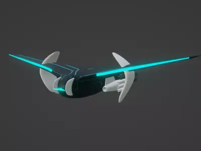 3d alian aircraft  Low-poly 3D model