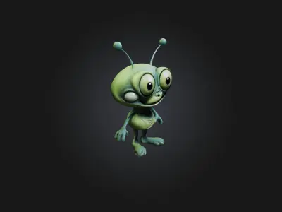 Cartoon Alien 3D model purchase