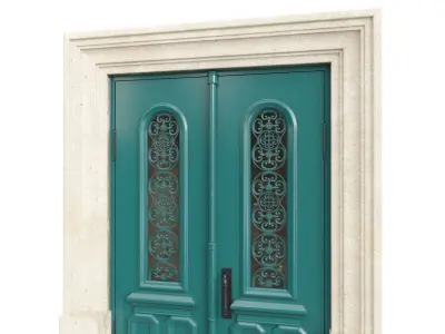 Entrance classic door 114 3D model