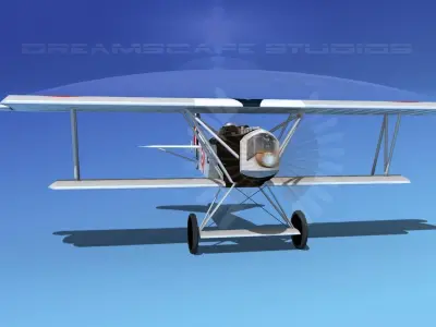 Fokker D-VII V15 France 3D model