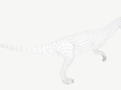 Dilophosaurus dinosaur Low-poly 3D model