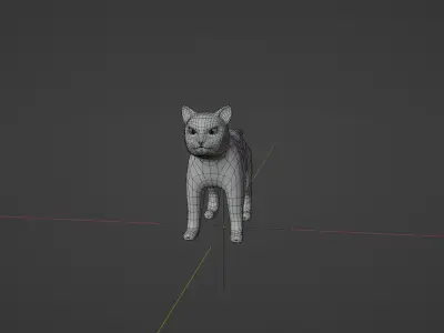 Cat Model Low-poly 3D model