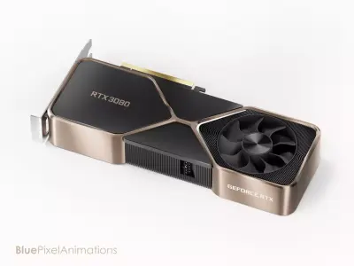 RTX 3080 Founders Edition NVIDIA 3D model