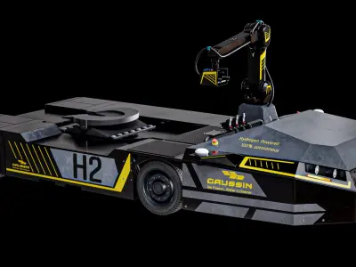 Port Robotic Vehicle Gaussin Virtual Driver 3D model