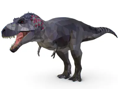 Dinosaur Tyranno Lowpoly Art Style Animal Low-poly 3D model