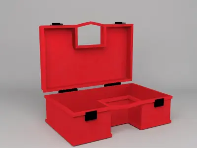  First Aid Box Low-poly 3D model