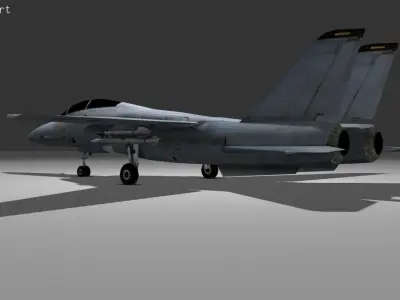 F14 TOMCAT Low-poly 3D model