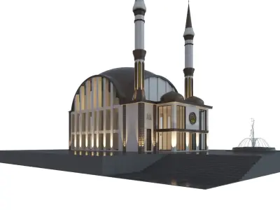Mosque 3d Model Low-poly 3D model
